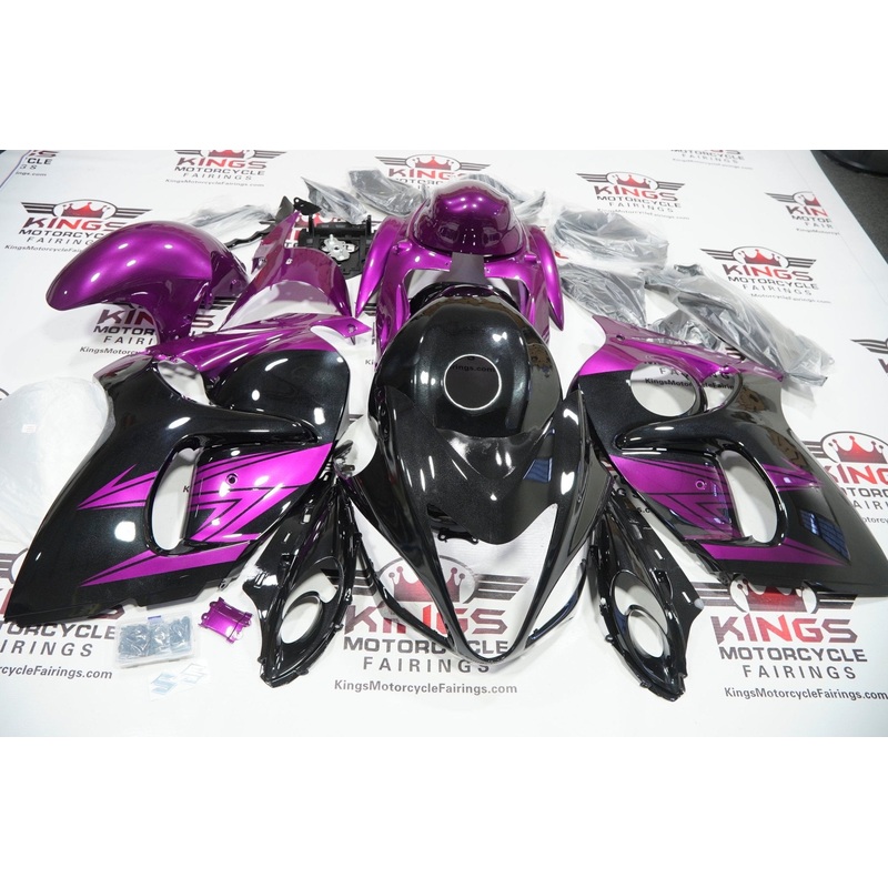 Suzuki GSX1300R Hayabusa (2008-2020) Black, Purple Fairings No Seat Cowl No Bolt Kit No Tank