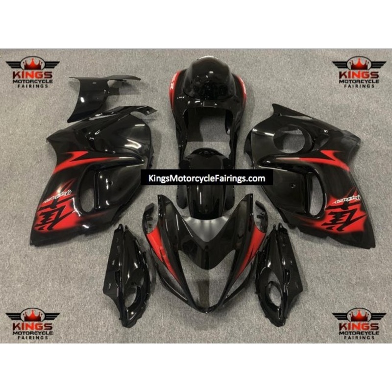 Suzuki GSX1300R Hayabusa (2008-2020) Black & Red Fairings No Seat Cowl No Bolt Kit No Tank