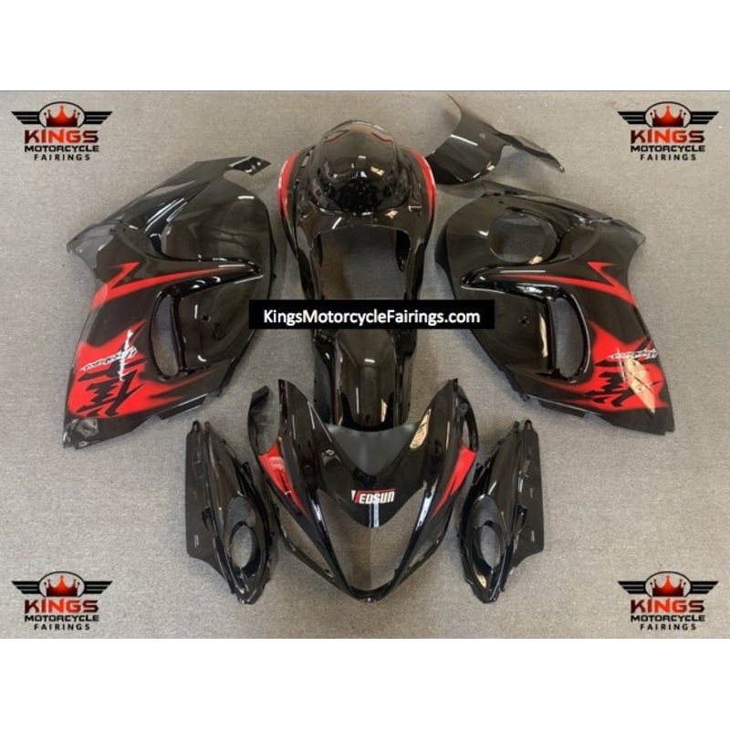 Suzuki GSX1300R Hayabusa (2008-2020) Black, Red & White Fairings No Seat Cowl No Bolt Kit No Tank