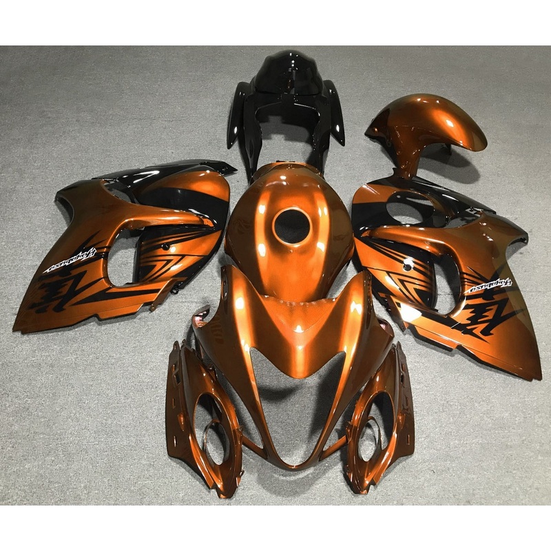 Suzuki GSX1300R Hayabusa (2008-2020) Candy Orange, Black Fairings No Seat Cowl No Bolt Kit No Tank