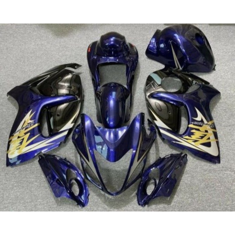 Suzuki GSX1300R Hayabusa (2008-2020) Dark Blue, Black, Gold Fairings No Seat Cowl No Bolt Kit No Tank
