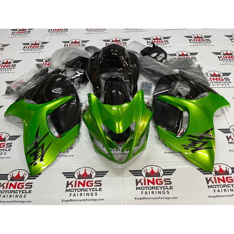 Suzuki GSX1300R Hayabusa (2008-2020) Green & Black Fairings No Seat Cowl No Bolt Kit No Tank