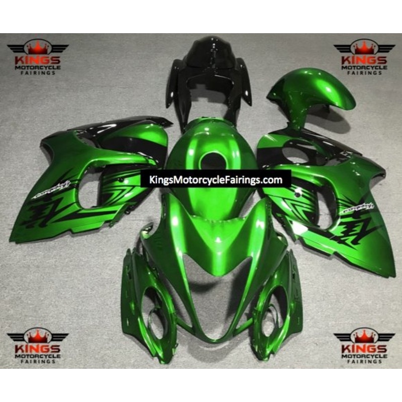Suzuki GSX1300R Hayabusa (2008-2020) Green, Black, White Fairings No Seat Cowl No Bolt Kit No Tank