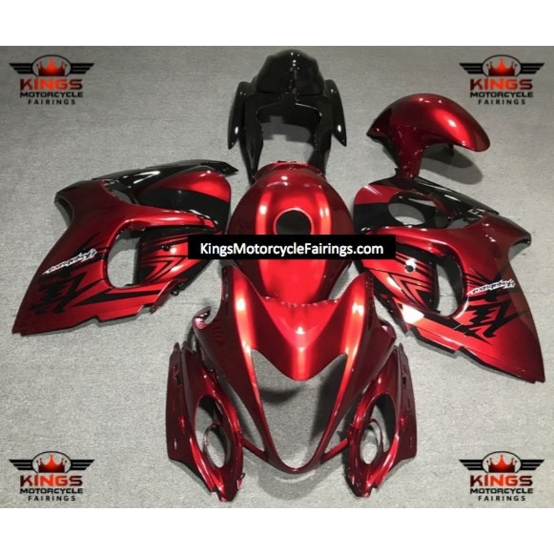 Suzuki GSX1300R Hayabusa (2008-2020) Red & Black Fairings No Seat Cowl No Bolt Kit No Tank