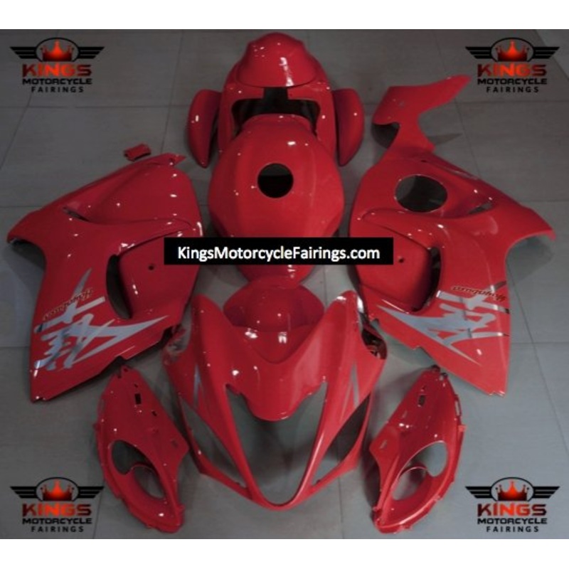 Suzuki GSX1300R Hayabusa (2008-2020) Red, Chrome Fairings No Seat Cowl No Bolt Kit No Tank