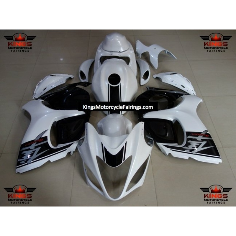 Suzuki GSX1300R Hayabusa (2008-2020) White, Black, Gray & Red Fairings No Seat Cowl No Bolt Kit No Tank