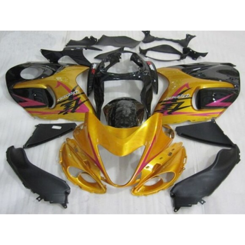Suzuki Hayabusa (1999-2007) Gold, Black & Pink Fairings No Seat Cowl No Bolt Kit No Tank