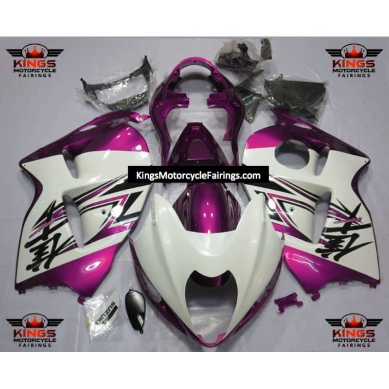 Suzuki Hayabusa (1999-2007) White, Pink & Black Fairings No Seat Cowl No Bolt Kit No Tank