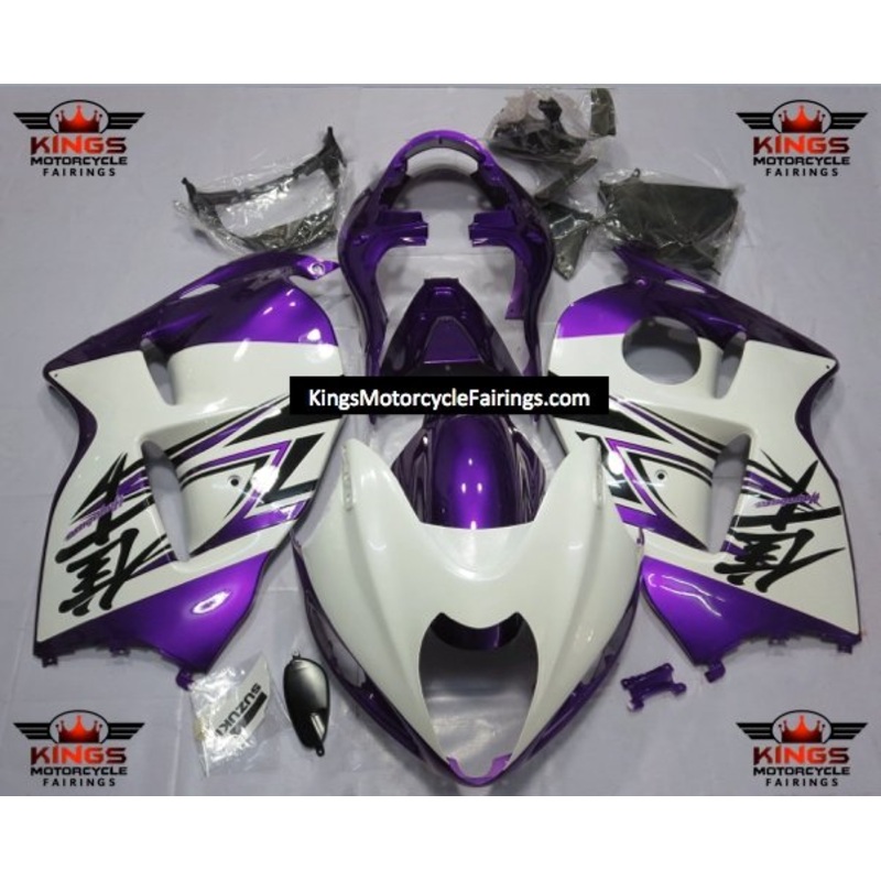 Suzuki Hayabusa (1999-2007) White, Purple & Black Fairings No Seat Cowl No Bolt Kit No Tank