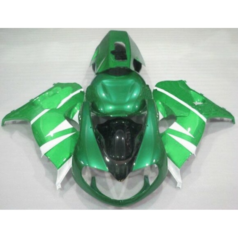 Suzuki TL1000R (1998-2003) Green, White & Black Fairings Clear Windscreen: Free No Bolt Kit No Tank Cover