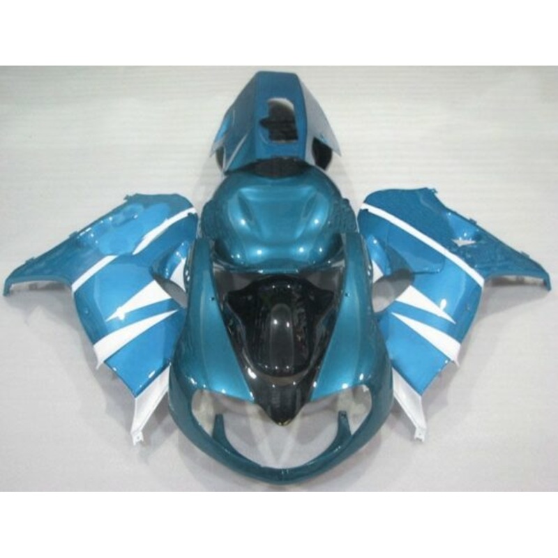 Suzuki TL1000R (1998-2003) Light Blue, White, Turquoise Blue & Black Fairings Clear Windscreen: Free No Bolt Kit No Tank Cover