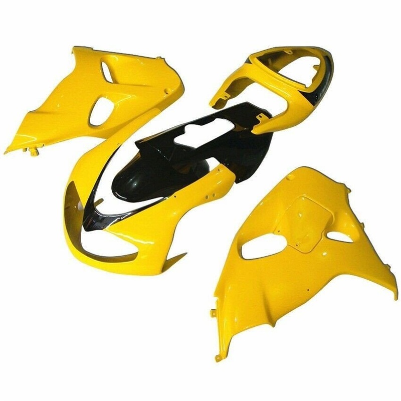 Suzuki TL1000R (1998-2003) Yellow & Black Fairings Clear Windscreen: Free No Bolt Kit No Tank Cover