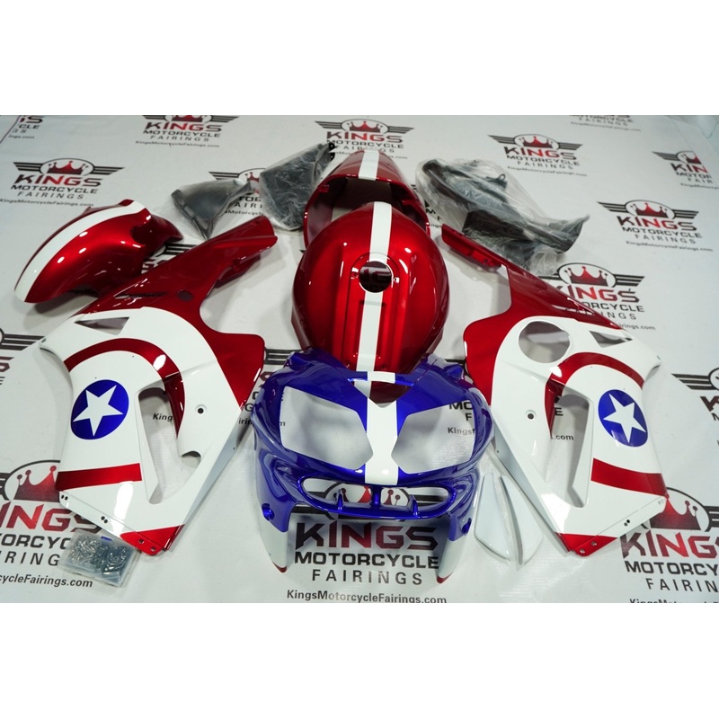 Fairing kit for a KAWASAKI NINJA ZX12R (2002-2006) Red, White & Blue Captain America No Seat Cowl No Bolt Kit No Tank