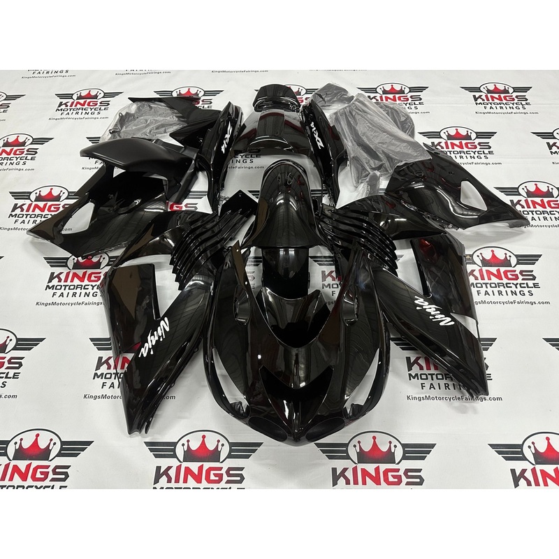Fairing kit for a Kawasaki Ninja ZX14R (2006-2011) Black Clear Windscreen: Free No Seat Cowl No Bolt Kit