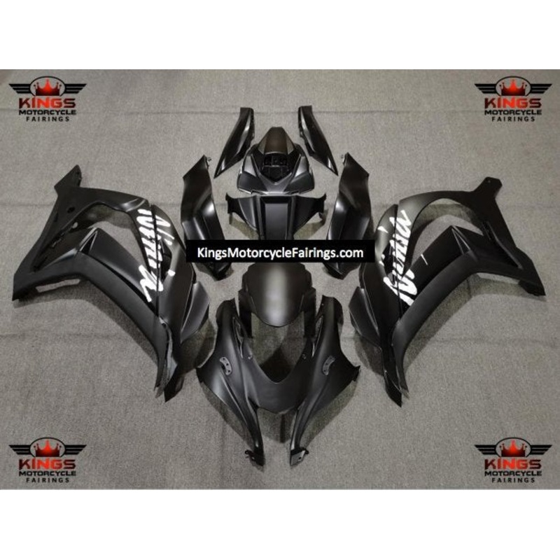 Fairings for Kawasaki Ninja ZX10R (2016-2020) Matte Black, White No Tank No Seat Cowl No Bolt Kit