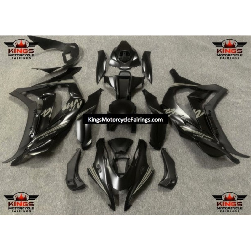 Fairings for Kawasaki Ninja ZX10R (2016-2020) Satin Black, Gray No Tank No Seat Cowl No Bolt Kit