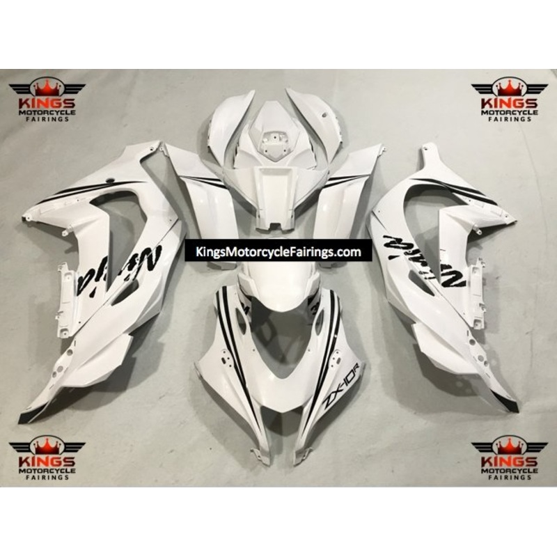 Fairings for Kawasaki Ninja ZX10R (2016-2020) White, Black No Tank No Seat Cowl No Bolt Kit
