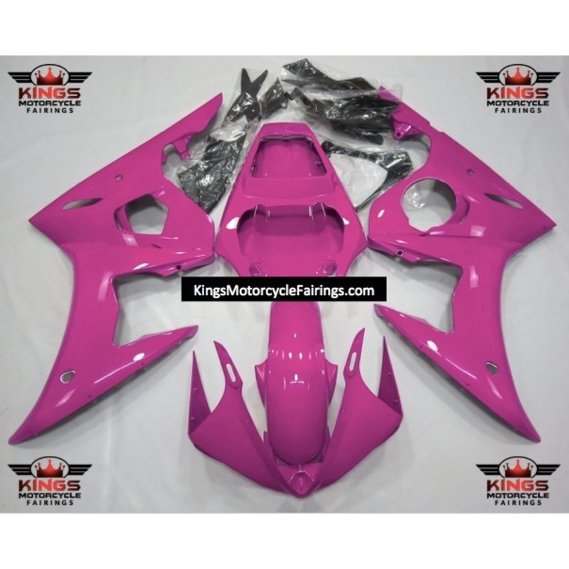 Yamaha YZF-R6 (2005) Pink Fairings Clear Windscreen: Free No Seat Cowl No Bolt Kit