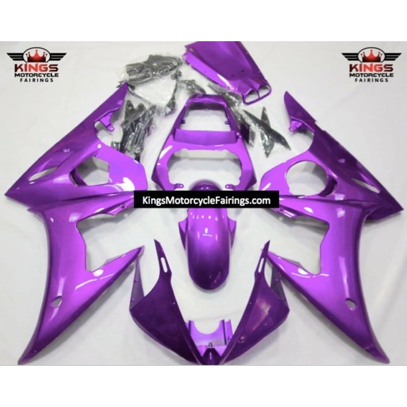 Yamaha YZF-R6 (2005) Purple Fairings Clear Windscreen: Free No Seat Cowl No Bolt Kit