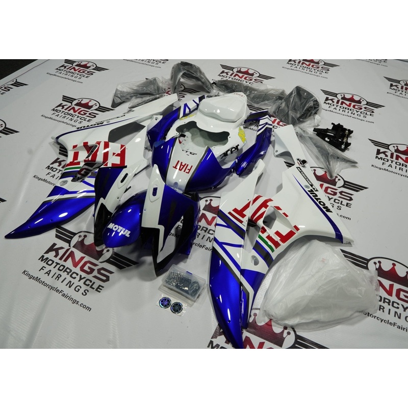 Yamaha YZF-R6 (2006-2007) Blue, White, Red FIAT Fairings No Seat Cowl No Bolt Kit No Tank
