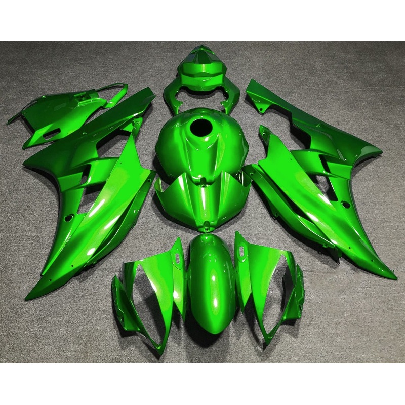 Yamaha YZF-R6 (2006-2007) Green Fairings No Seat Cowl No Bolt Kit No Tank