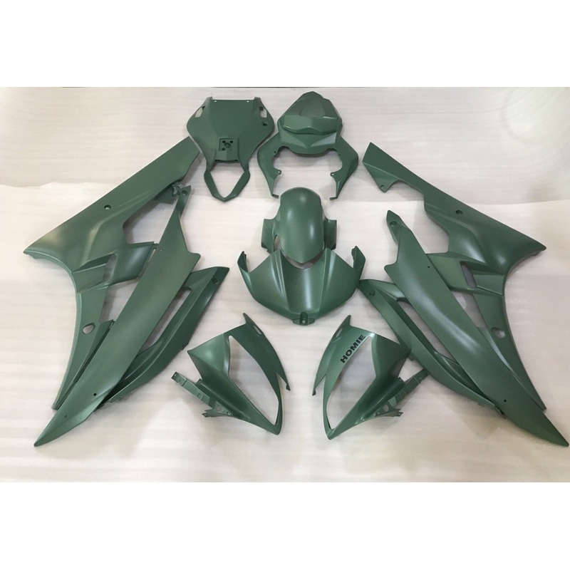 Yamaha YZF-R6 (2006-2007) Matte Green Fairings No Seat Cowl No Bolt Kit No Tank