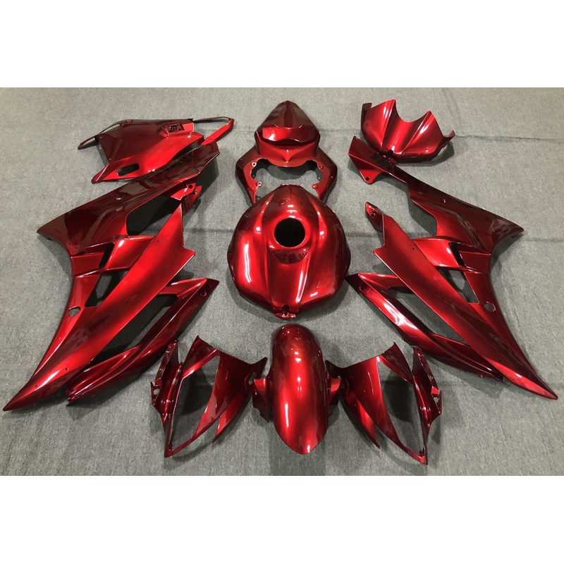 Yamaha YZF-R6 (2006-2007) Red Fairings No Seat Cowl No Bolt Kit No Tank