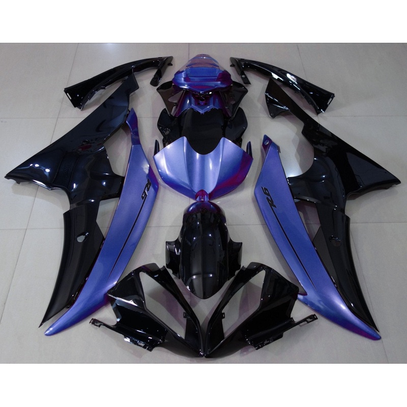 Yamaha YZF-R6 (2008-2016) Black, Blue Fairings No Seat Cowl No Bolt Kit No Tank