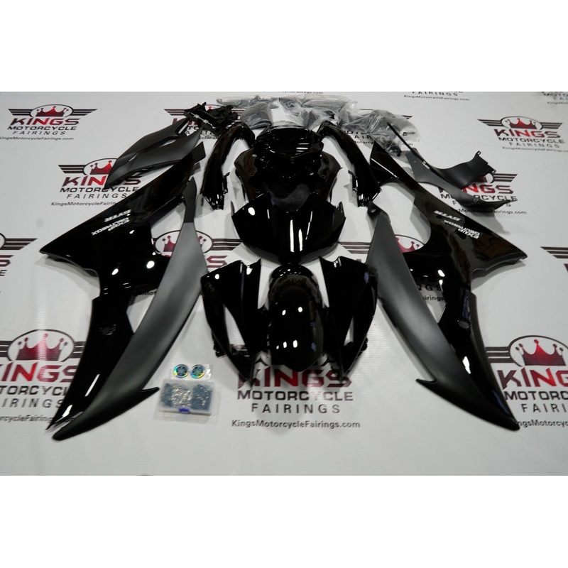 Yamaha YZF-R6 (2008-2016) Black, Matte Black Fairings No Seat Cowl No Bolt Kit No Tank