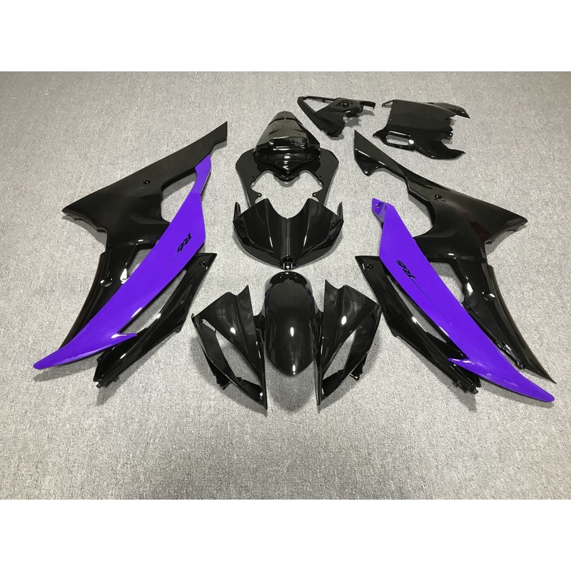 Yamaha YZF-R6 (2008-2016) Black & Purple Fairings No Seat Cowl No Bolt Kit No Tank