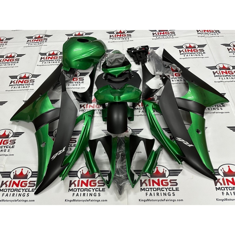 Yamaha YZF-R6 (2008-2016) Dark Green & Matte Black Fairings No Seat Cowl No Bolt Kit No Tank