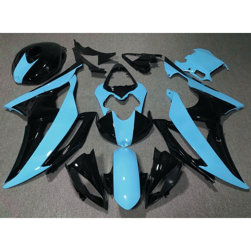 Yamaha YZF-R6 (2008-2016) Light Blue, Black Fairings No Seat Cowl No Bolt Kit No Tank