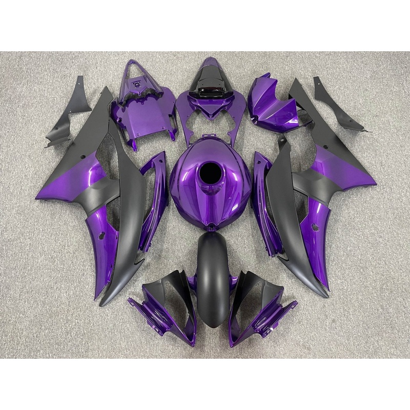 Yamaha YZF-R6 (2008-2016) Matte Black & Purple Fairings No Seat Cowl No Bolt Kit No Tank