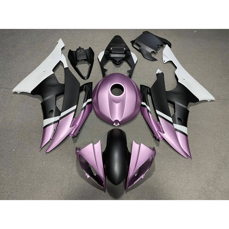 Yamaha YZF-R6 (2008-2016) Matte Purple, Matte Black & Matte White Fairings No Seat Cowl No Bolt Kit No Tank