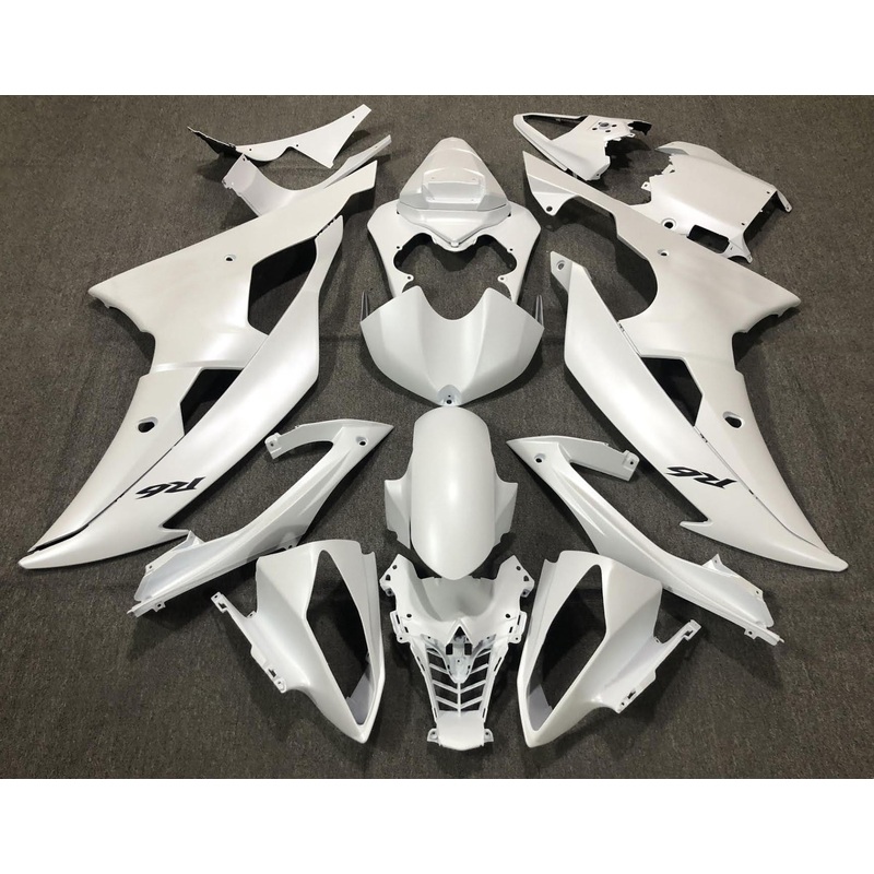 Yamaha YZF-R6 (2008-2016) Matte White Fairings No Seat Cowl No Bolt Kit No Tank