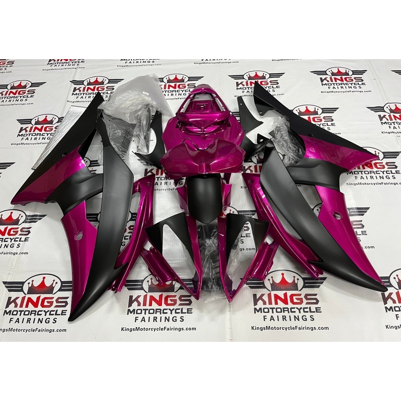 Yamaha YZF-R6 (2008-2016) Pink & Matte Black Fairings No Seat Cowl No Bolt Kit No Tank