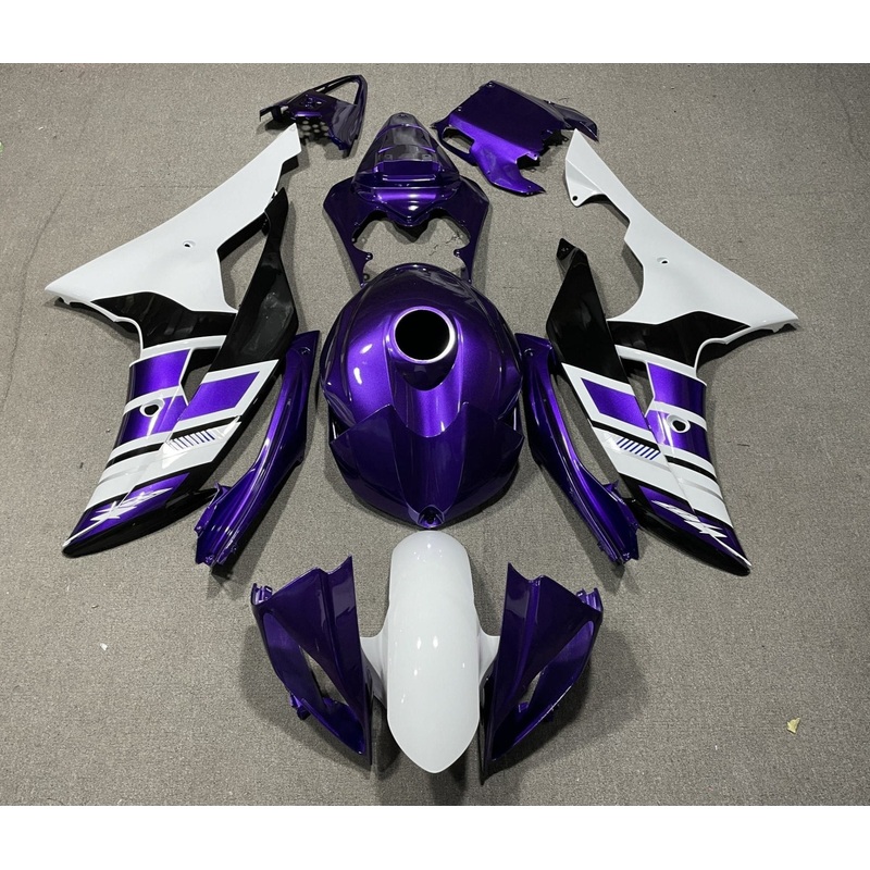 Yamaha YZF-R6 (2008-2016) Purple, White & Black Fairings No Seat Cowl No Bolt Kit No Tank