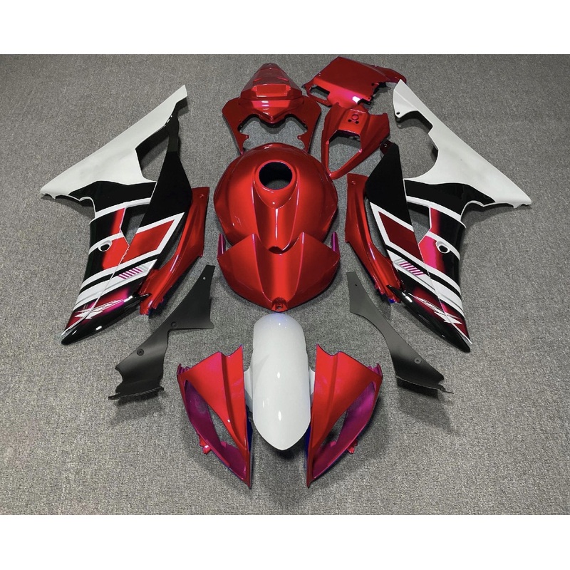 Yamaha YZF-R6 (2008-2016) Red, Black & White Fairings No Seat Cowl No Bolt Kit No Tank