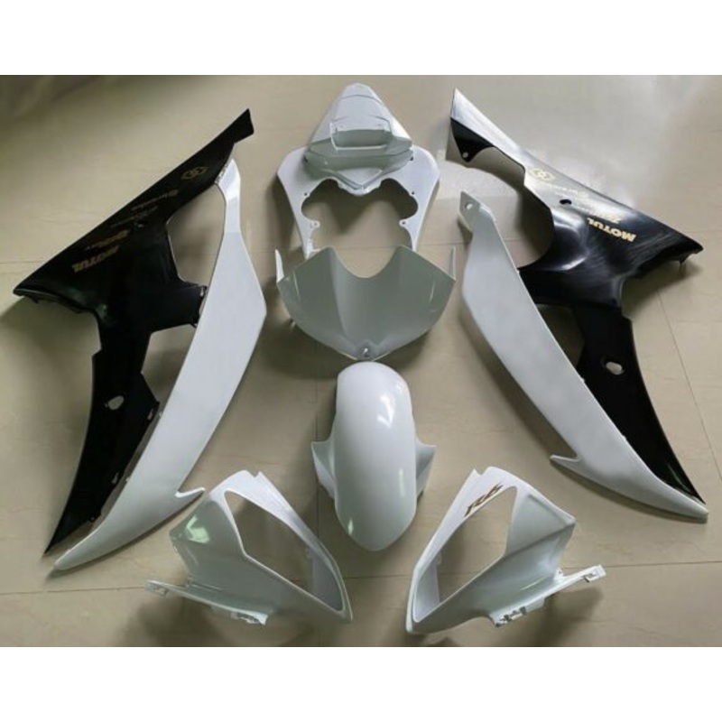 Yamaha YZF-R6 (2008-2016) White, Black & Gold Fairings No Seat Cowl No Bolt Kit No Tank