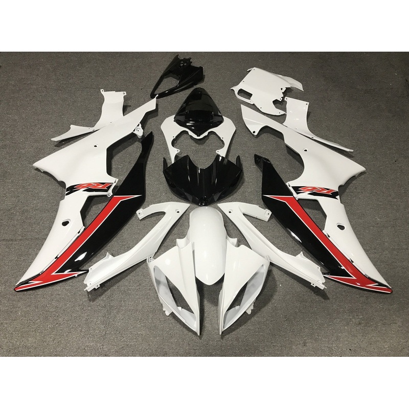 Yamaha YZF-R6 (2008-2016) White, Black & Red Fairings No Seat Cowl No Bolt Kit No Tank