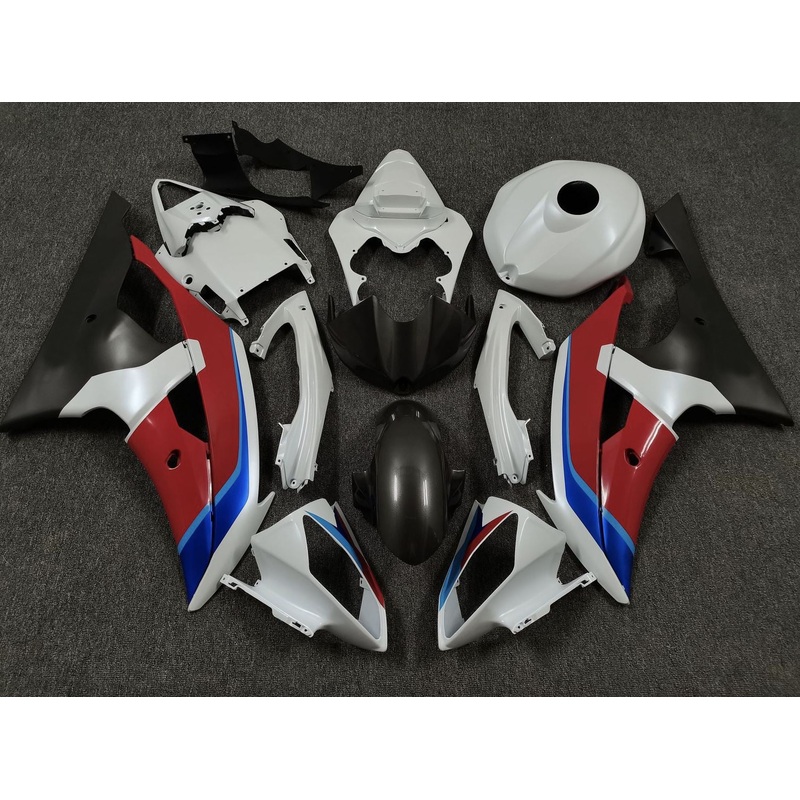 Yamaha YZF-R6 (2008-2016) White, Red, Blue & Matte Black Fairings No Seat Cowl No Bolt Kit No Tank