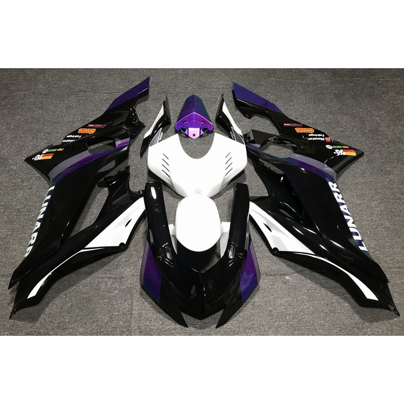 YAMAHA YZF-R6 (2017-2022) Black, White, Purple Fairings No Seat Cowl No Bolt Kit No Tank