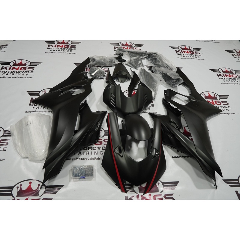YAMAHA YZF-R6 (2017-2022) Matte Black, Red Fairings No Seat Cowl No Bolt Kit No Tank