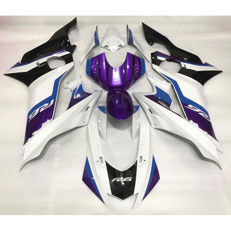 YAMAHA YZF-R6 (2017-2022) White, Purple, Blue, Black Fairings No Seat Cowl No Bolt Kit No Tank