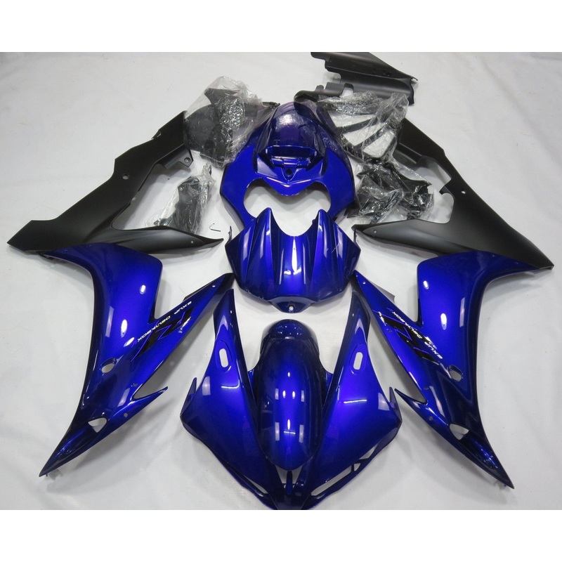 Yamaha YZF-R1 (2004-2006) Blue & Matte Black Fairings No Seat Cowl No Bolt Kit No Tank