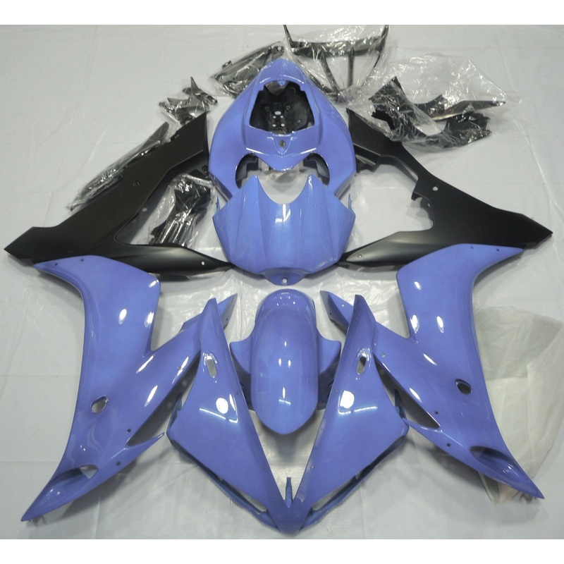 Yamaha YZF-R1 (2004-2006) Blue Pastel & Matte Black Fairings No Seat Cowl No Bolt Kit No Tank