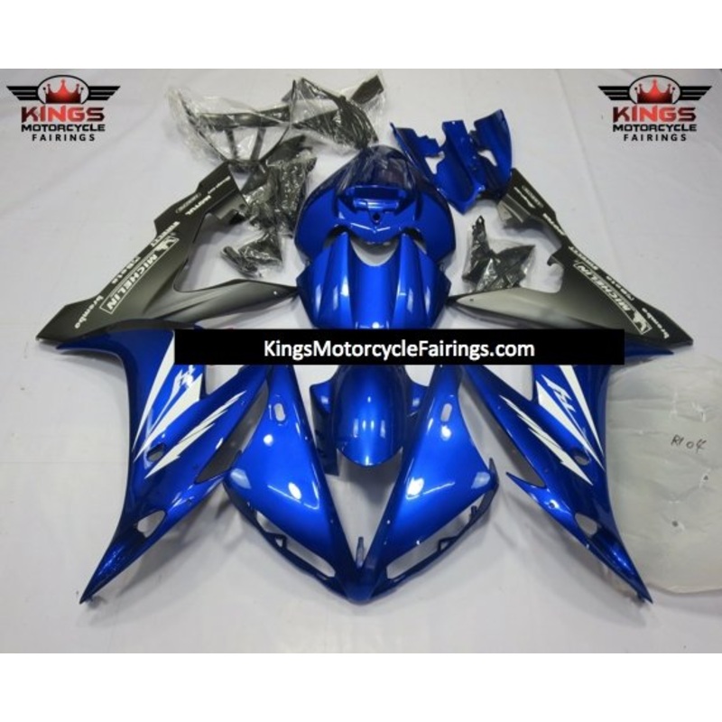 Yamaha YZF-R1 (2004-2006) Blue, White & Matte Black Fairings No Seat Cowl No Bolt Kit No Tank
