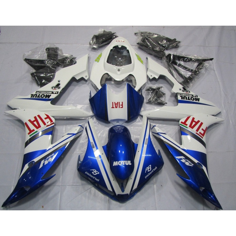 Yamaha YZF-R1 (2004-2006) Blue, White & Red Fiat 46 Fairings No Seat Cowl No Bolt Kit No Tank