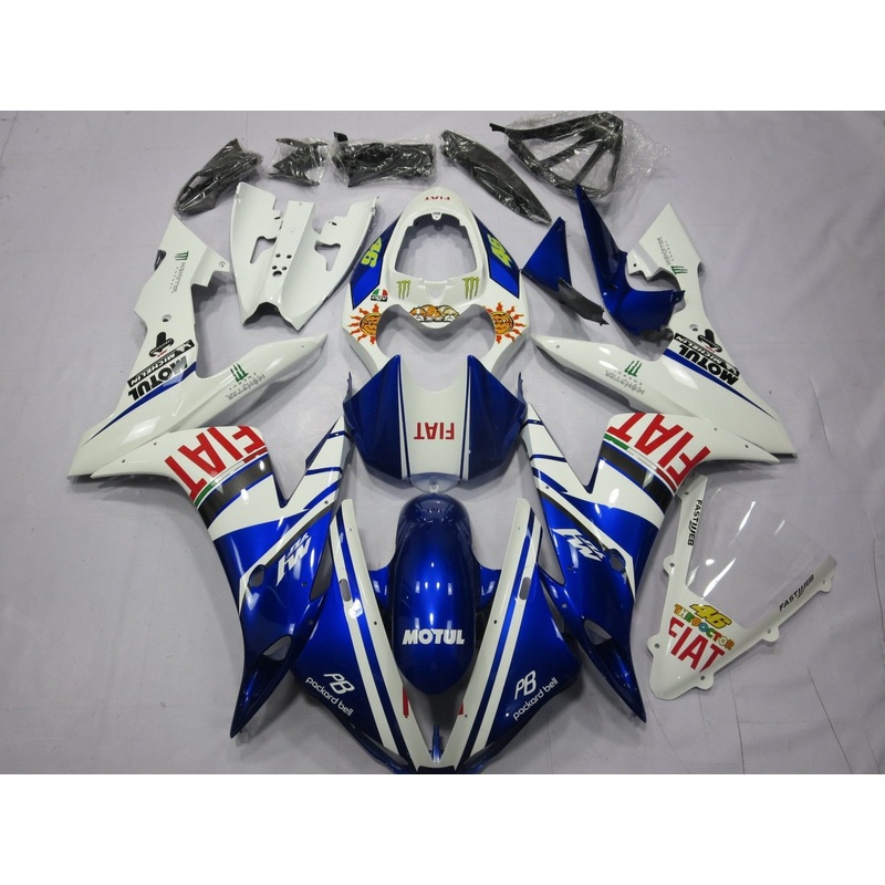 Yamaha YZF-R1 (2004-2006) Blue, White & Red Fiat Motul Fairings No Seat Cowl No Bolt Kit No Tank