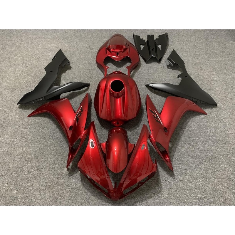 Yamaha YZF-R1 (2004-2006) Dark Red & Matte Black Fairings No Seat Cowl No Bolt Kit No Tank
